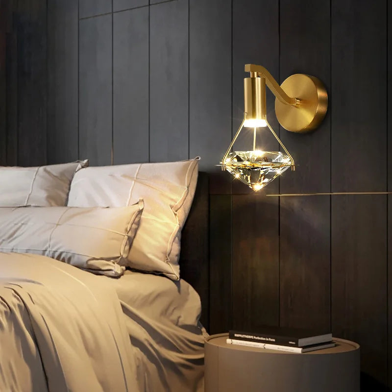 Decorbites™ Kristall-Diamant-Wandleuchte: Moderne nordische Luxusbeleuchtung für Schlafzimmer & Wohnzimmer