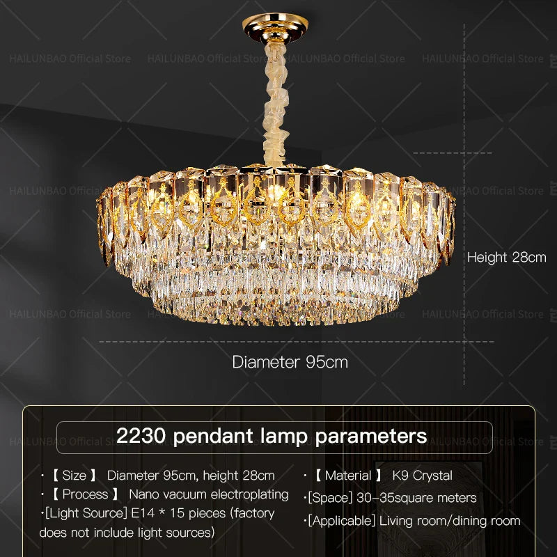Decorbites™ Kristall-Leuchter: Moderner Luxus-Runder Italienisches Restaurant-Licht