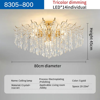 Decorbites™ Elegante Kristall-Kronleuchter für Wohnzimmer, Esszimmer, Schlafzimmer, Villenhalle