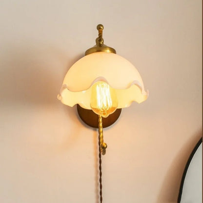 Decorbites™ Eisen-Glas-LED-Wandleuchten Moderne Nachttischlampe 4W Glühbirne für Badezimmer Schlafzimmer Wohnzimmer