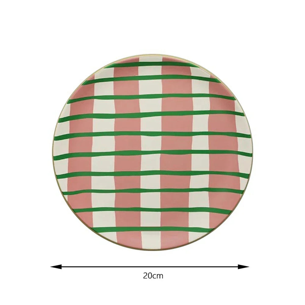 Decorbites™ Koreanischer Stil Rundes Essensgeschirr aus Bambusfaser für Desserts, Früchte und Kuchen