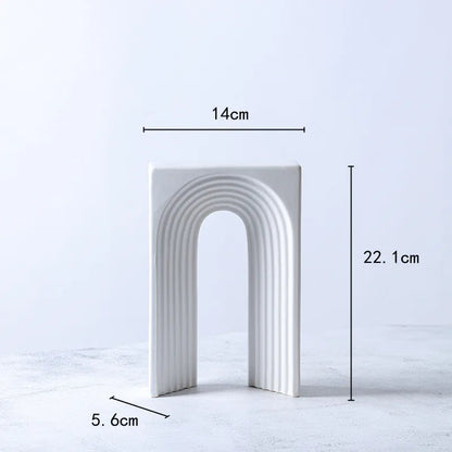 DecorBites™ Geometric Ceramic Semicircular Arch Decor Figurines Home Decor Accessories