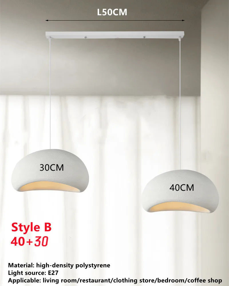 Decorbites™ Handgefertigte Wabi-Sabi-Hängeleuchte Moderne LED-Pendellampe für nordisches Restaurant-Insel
