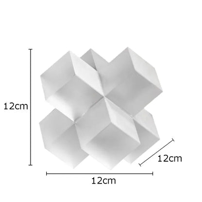 Decorbites™ Kreuz-Kristall-Geometrische-Glas-Skulptur-Schreibtisch-Dekoration Frosted Quadratische Statue