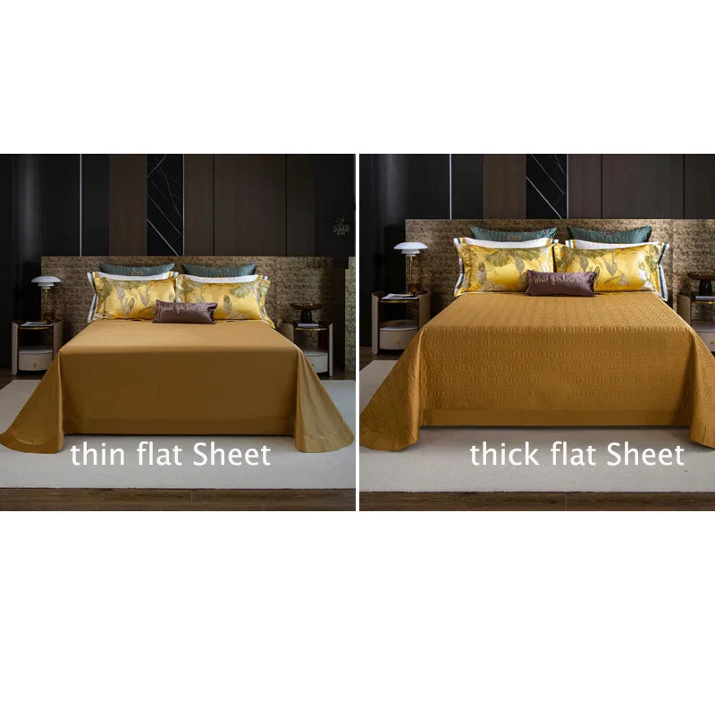 DecorBites™ Jacquard Bedding Set in 1000TC Egyptian Cotton, Queen/King Size Bedlinens