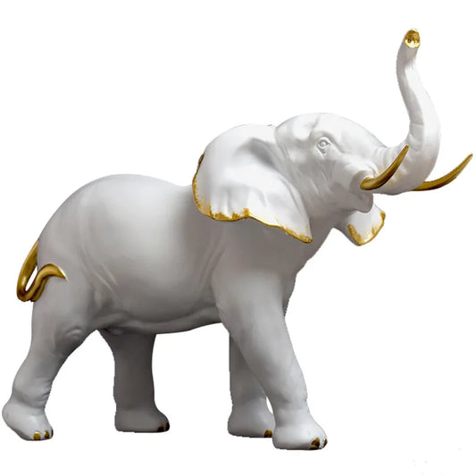 Decorbites™ Elefantenharz-Skulptur-Ornamente für moderne Wohnzimmerdekoration