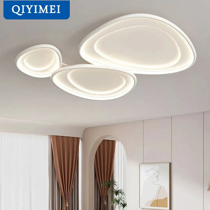 DecorBites™ LED Chandeliers White Chrome Kitchen Light Fixture Modern Home Lighting