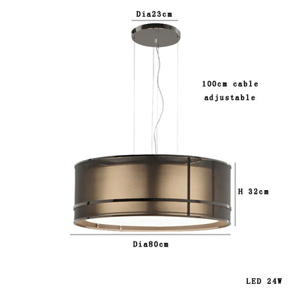 DecorBites™ Designer Fabric Ceiling Pendant Light | Luxury Round Hanging Lamp