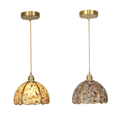 DecorBites™ Crystal Glass LED Pendant Light Fixture, Adjustable Height, Modern Luxury Design