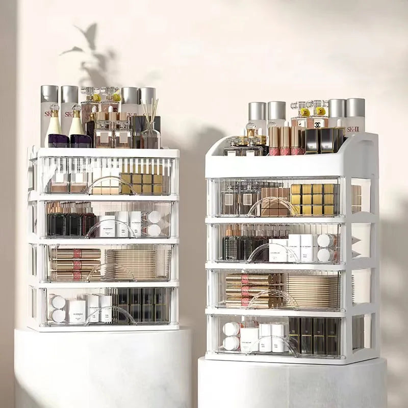 DecorBites™ 4 Tier Makeup Drawer Organizer for Jewelry & Cosmetic Storage