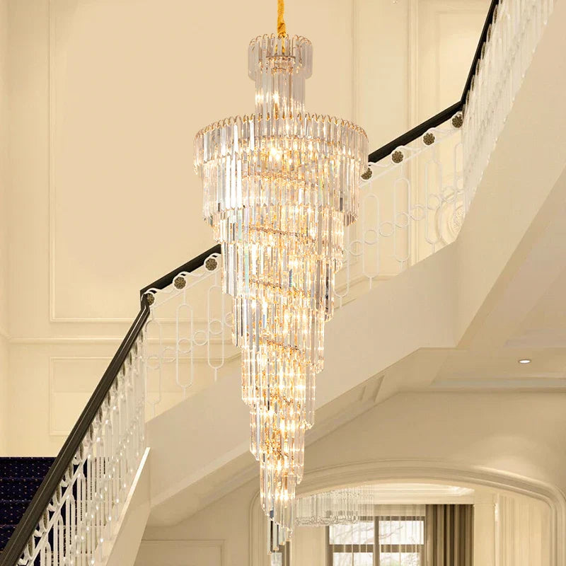 Gold Duplex LED Chandelier