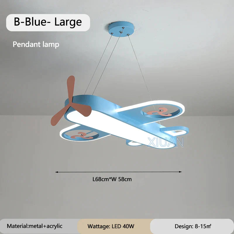 Metal Airplane Pendant Light