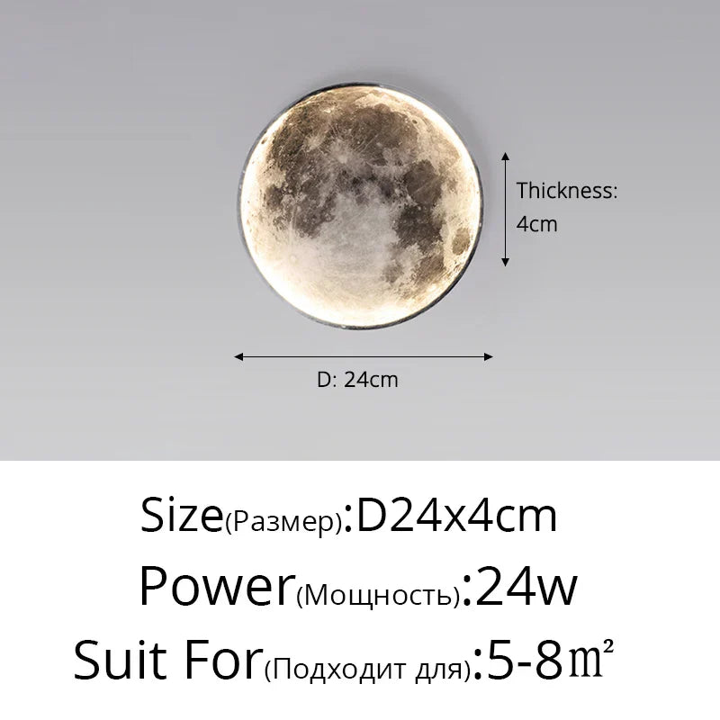 DecorBites™ Creative Moon Earth LED Wall Lamp for Modern Living Spaces