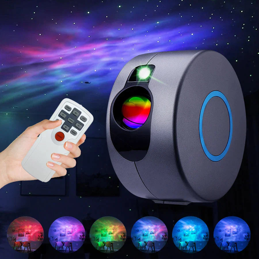 Decorbites™ Galaxy-Sternenprojektor-Licht: Bunte Nebelwolken-Nachtleuchte für Schlafzimmer, Spielzimmer, Party