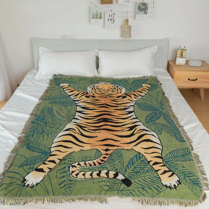 Decorbites™ Gestrickte Gobelin-Sofadecke - Leicht luxuriöse Dekorationsdecke für das Wohnzimmer, Nickerchen-Bettüberwurf, Picknick, Campingmatte