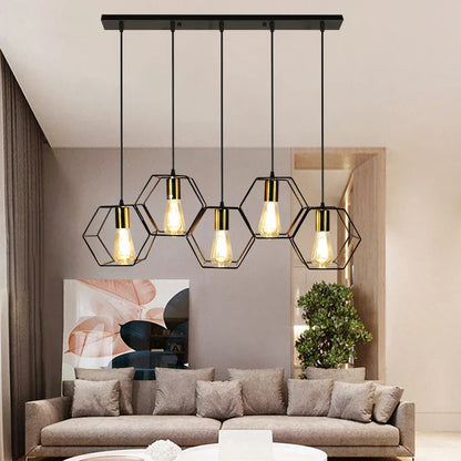Decorbites™ Geometrische LED-Kronleuchter: Moderne Metallrahmenleuchte für Esszimmer oder Schlafzimmer