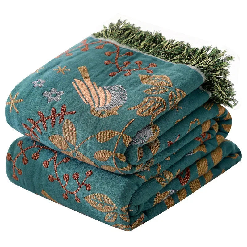 Decorbites™ Doppelseitige Sofawurfdecke - Japanische Baumwollbezug - Ganzjährige Steppdecke & Reisedecke