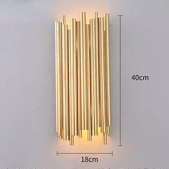 Gold Shimmering Crystal Wall Sconce For Bedroom