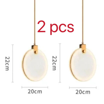 Modern White Marble Pendant Light