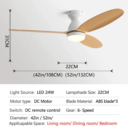Decorbites™ LED-Deckenventilator mit Fernbedienung – Amerikanisches modernes Design – Deckenleuchte-Ventilator