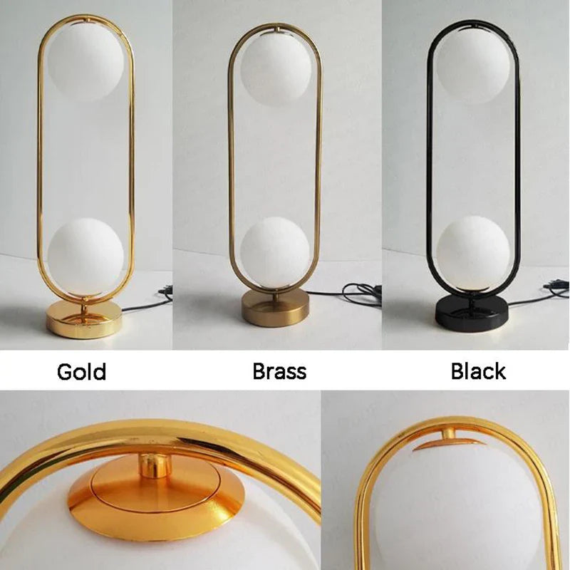 Decorbites™ Goldener Körper Glas LED Schreibtischleuchte - Modernes Nordisches Art Deco Design