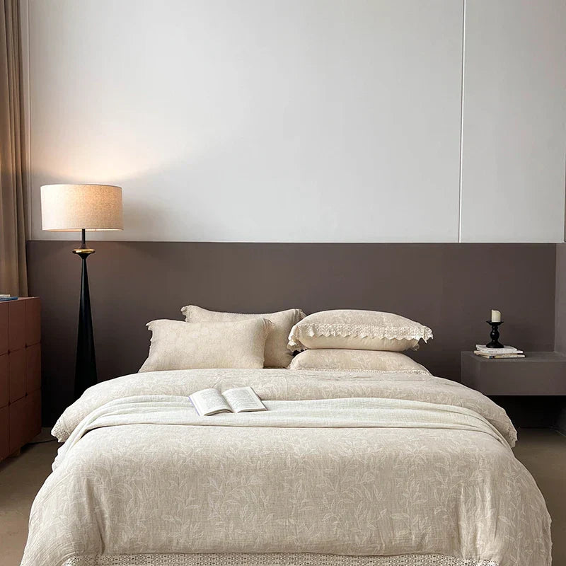 Printed Lace Duvet Cover