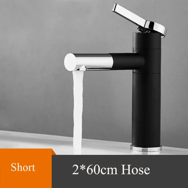 Decorbites™ Schwarze Messing Badezimmer-Waschbeckenarmatur Deckenmontiertes Gefäßmischer-Wasserhahn