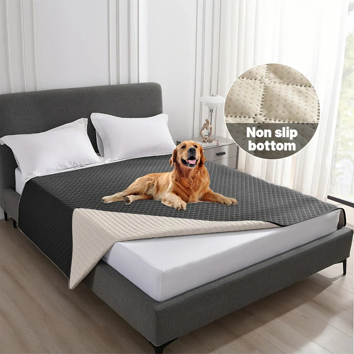 Decorbites™ Hunde-Bettbezug: Wasserdichtes & rutschfestes Haustier-Decke für Möbel & Auto
