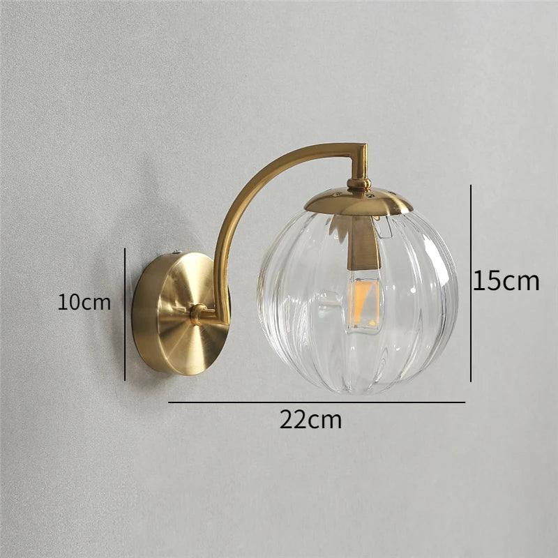 Decorbites™ Farbige Glasball-Wandlampe LED für Schlafzimmer Wohnzimmer Treppenbeleuchtung