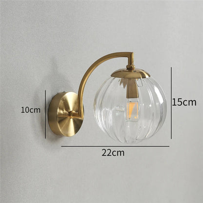 Decorbites™ Farbige Glasball-Wandlampe LED für Schlafzimmer Wohnzimmer Treppenbeleuchtung