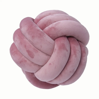 DecorBites™ Knot Ball Short Plush Throw Pillow for Home Décor and Comfort