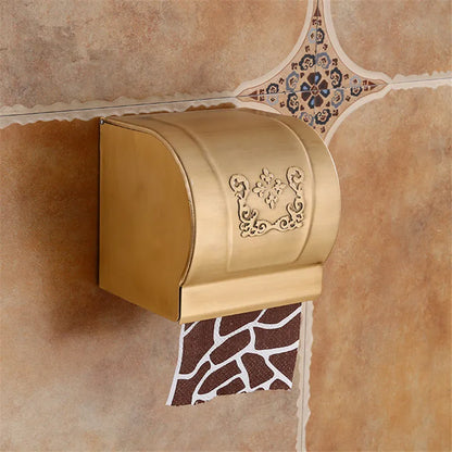 Decorbites™ Schwarzer Geätzter Aluminium-Bad-Toilettenpapierhalter Toilettenpapierrollenhalter
