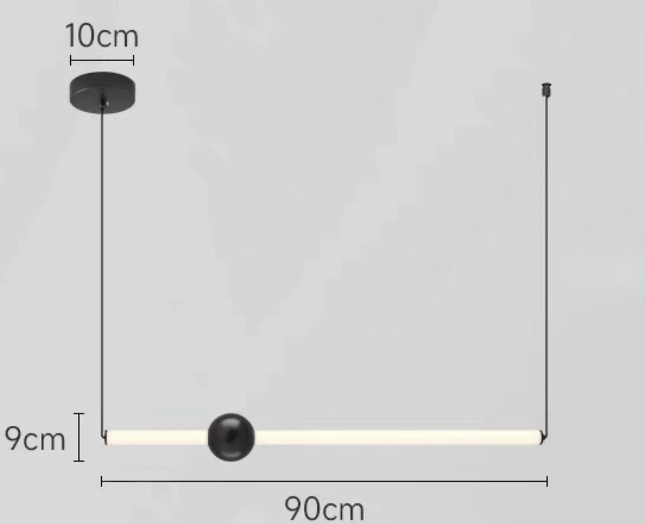 Decorbites™ Glasstab-Hängeleuchte - Moderne lange Hängelampe für Wohnzimmer, Schlafzimmer & Laden