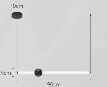 Decorbites™ Glasstab-Hängeleuchte - Moderne lange Hängelampe für Wohnzimmer, Schlafzimmer & Laden