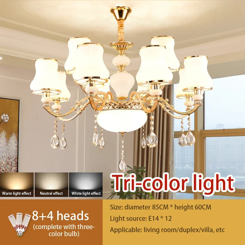 DecorBites™ Crystal LED Pendant: Elegant Modern European Living Room Lighting