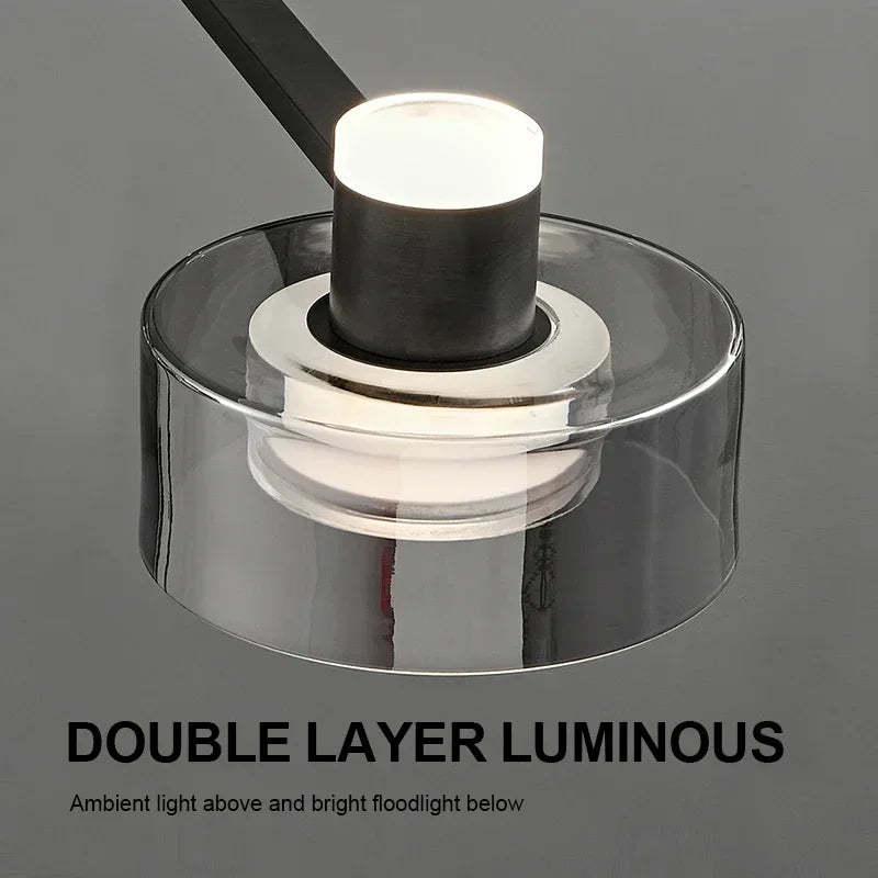 Decorbites™ Glas-LED-Kronleuchter: Modernes minimalistisches Kupfer-Pendant-Licht für Wohnzimmer und Schlafzimmer