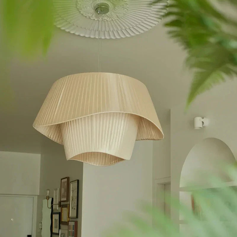 Decorbites™ Sahne Wind Fabric LED Hängelampe - Vintage Nordisch Minimalistisches Wohnraumdekoration