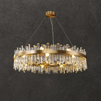 DecorBites™ Crystal LED Oval Chandelier for Dining Room Lighting