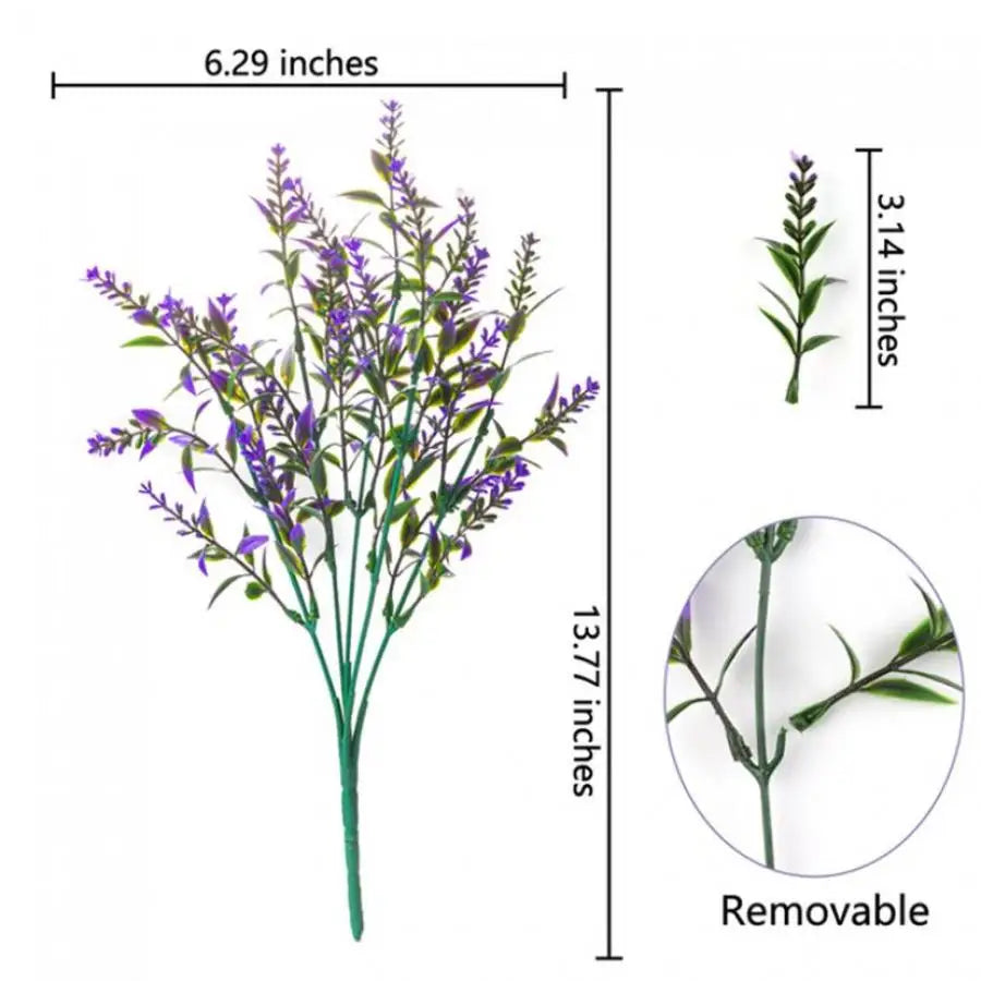 Lavender Plastic Grass Bouquet