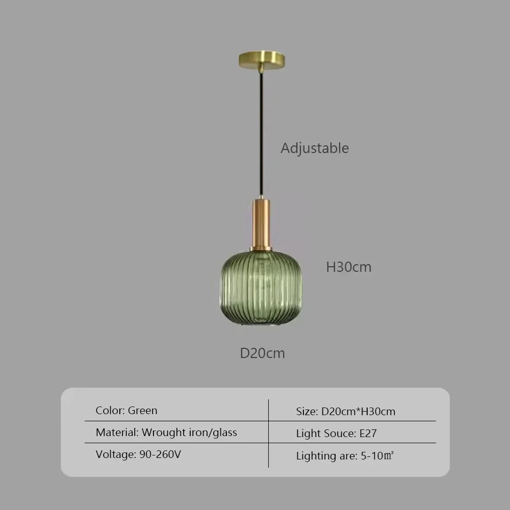 Nordic Japanese Glass Pendant Light