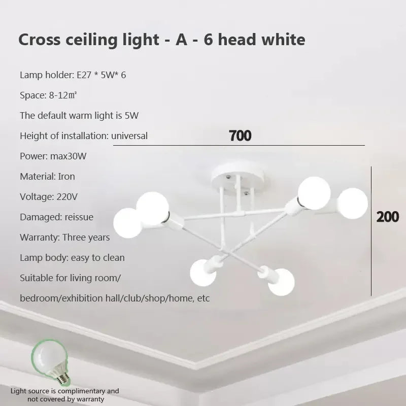 Decorbites™ LED-Deckenleuchter: Moderne Leuchte für Wohnzimmer, Schlafzimmer, Flur – Indoor-Home-Dekoration