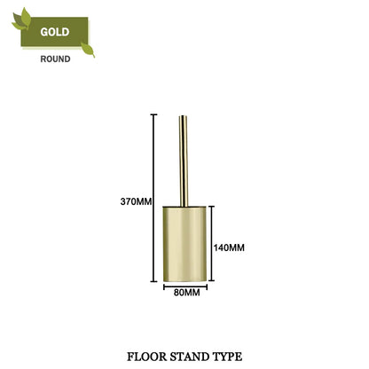 DecorBites™ Gold Toilet Brush Set with Wall Mount Holder