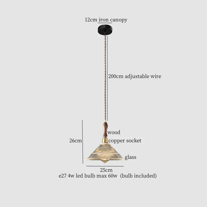 DecorBites™ Clear Glass LED Pendant Light for Bedside Living Dining Decor