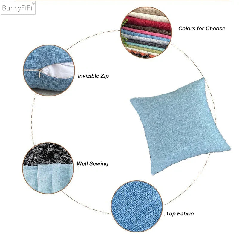 Decorbites™ Elfenbein-Sofakissenbezug 30x50cm 40x40cm 45x45cm 50x50cm 60x60cm Uni-Farbe