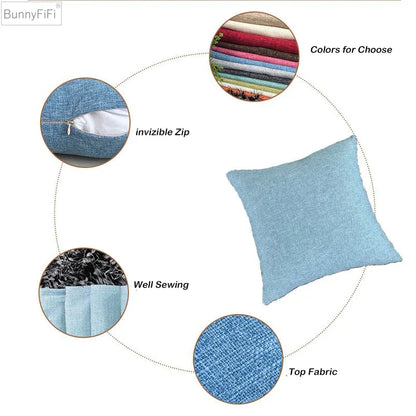 Decorbites™ Elfenbein-Sofakissenbezug 30x50cm 40x40cm 45x45cm 50x50cm 60x60cm Uni-Farbe