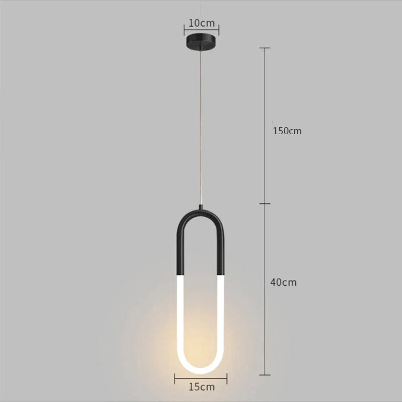 Gold Black Pendant Light 2-Head For Dining