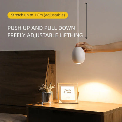 DecorBites™ Adjustable Pendant Light White 7W CRI 97 Metal Hanging Spotlight