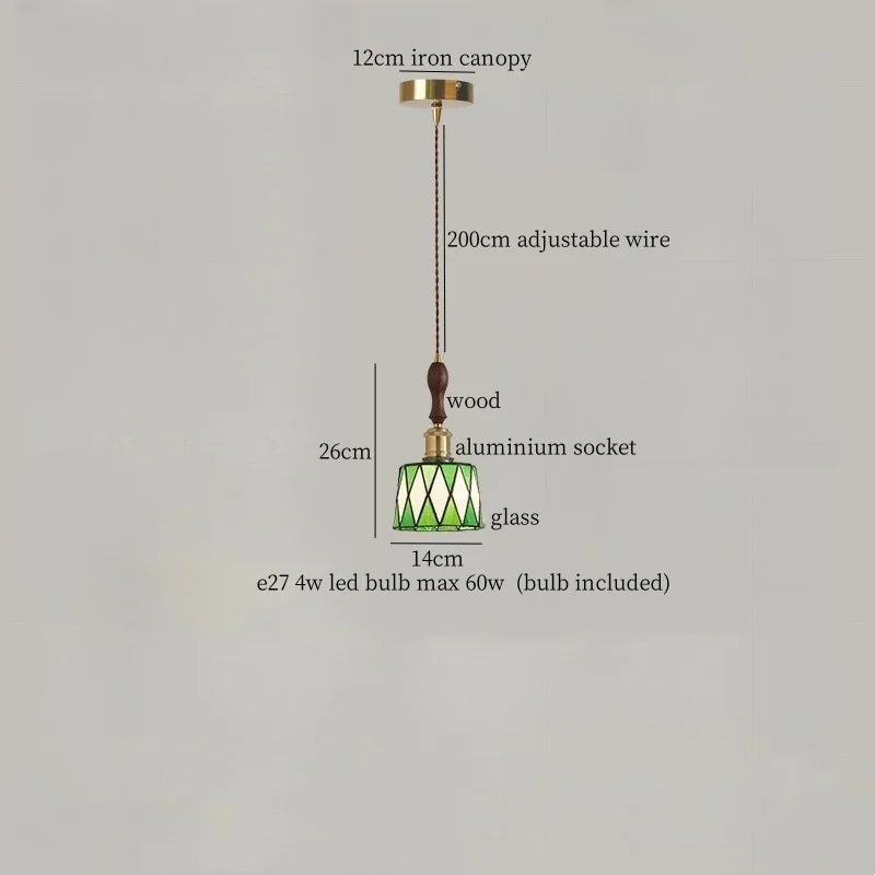 Copper LED Pendant Lamp Vintage 3-Head Bar Style