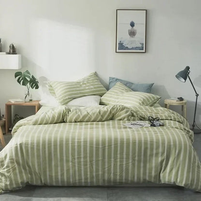 Decorbites™ Japanischer Stil Baumwollbedrucktes 4-teiliges Bettwäsche-Set mit beidseitigem Design