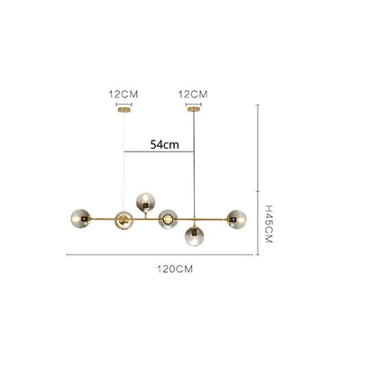 DecorBites™ Glass Ball Pendant Chandelier: Modern Nordic Art Ceiling Lighting for Dining Room & LOFT